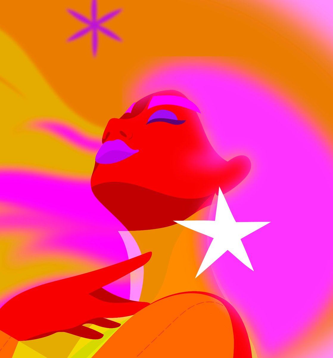 WIP - Next 1/1 in the making! Slowly getting back into the groove after feeling burnt out and catching covid last month. FEELS SO INCREDIBLE LIBERATING!!! 🔥💫✨#NFTartist #DigitalArtist