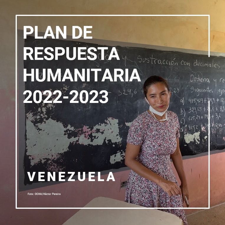 📢@ONUVenezuela y sus socios avanzan con el Plan de Respuesta Humanitaria 2022-2023:

🔹5,2 millones de personas meta
🔹US$795 millones requeridos en 2022
🔹145 proyectos de 125 organizaciones
🔹En coordinación con autoridades

➡️bit.ly/3PnIjY0
#RespuestaHumanitariaVZLA