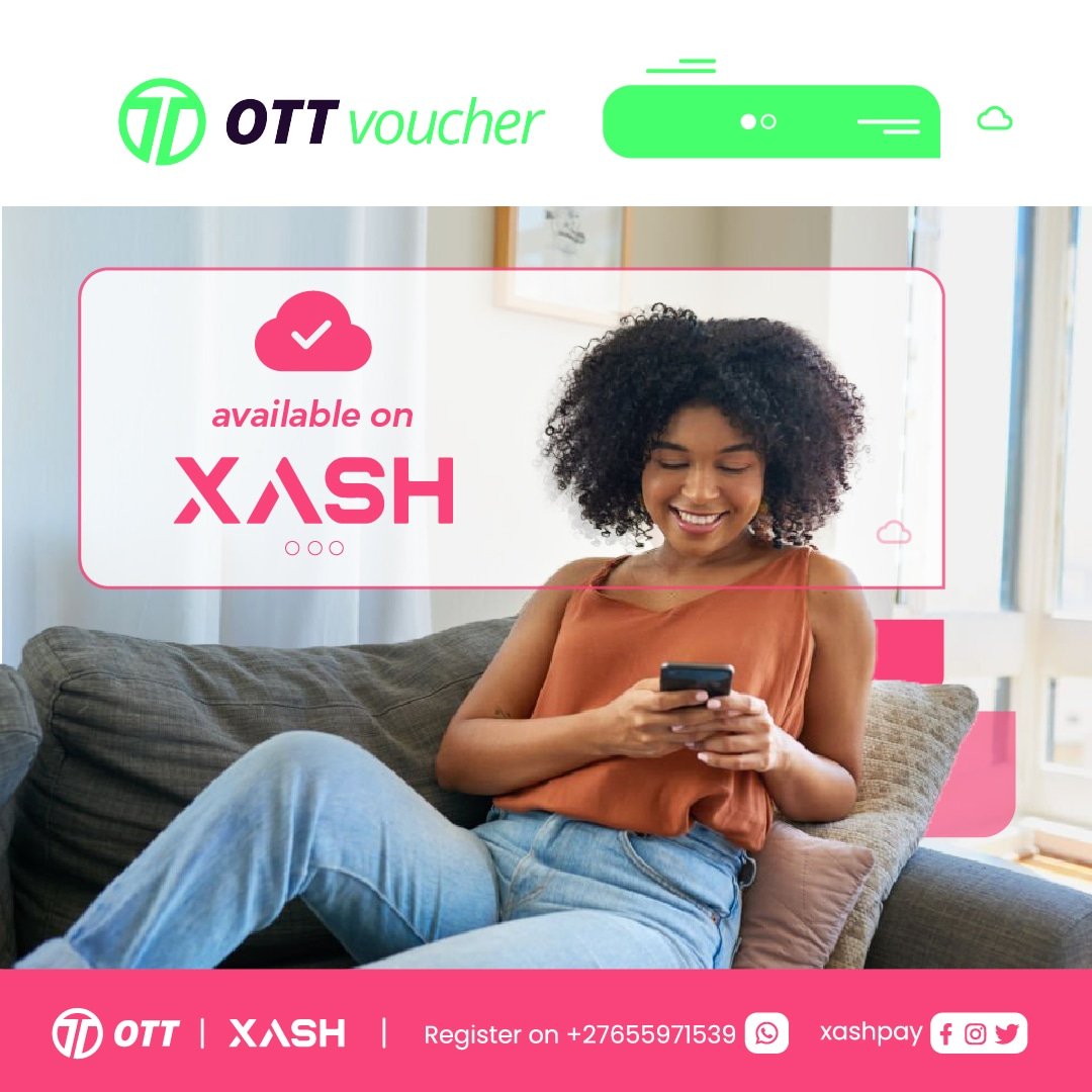 XashPay's tweet photo. Buy or Redeem your @ottmobile Voucher on Xash anytime on Whatsapp.
Send Hi on Whatsapp to +27655971539 to get started π.
Services Available on Xash: local and international Airtime & data, Dstv payments, Taura , Gaming vouchers and more!!
#xashpay #xash #OTT #OTTVOUCHER #topup https://t.co/K8Eftem1Hm