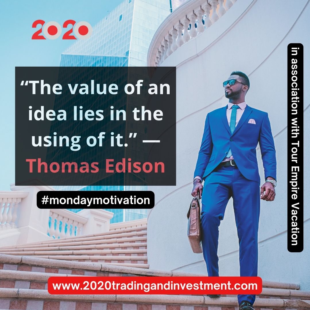 2020Tradingand1's tweet photo. It's Monday

The Value of an idea lies in the using of it...... -  Thomas Edison 

#monday #mondaymotivation #abujacryptotraders #ethereum
#turkeyinvest #turkeyinvestment  #realestate  #abuja 
#abujainvestors #abujabusiness 
#investment  #realestateagent #investment 
#investors https://t.co/qSpI7yqe8P