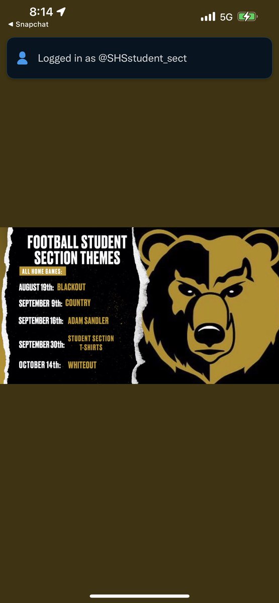 SHS Student Section tweet media