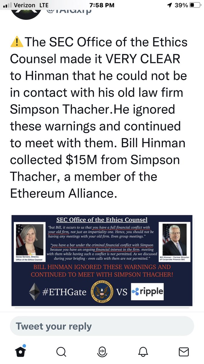 GibbyLiny's tweet image. The first question I will ask my future self is weather the corrupt @SECGov is going to hold my investment in purgatory in order to appease its handlers, as in #ETHgate ..🤨