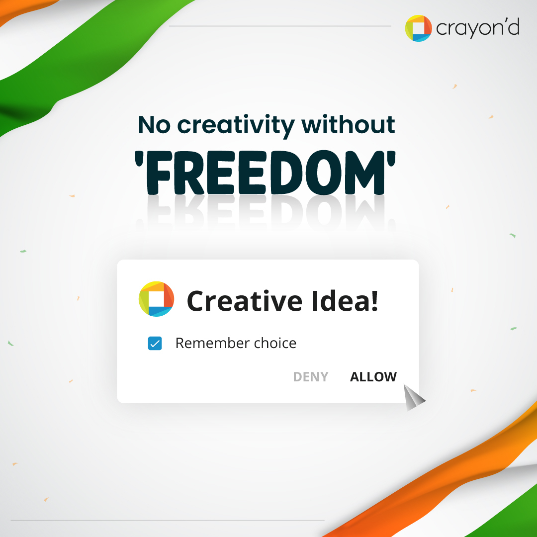 crayondofficial's tweet photo. Happy Independence day! Let us cherish the freedom we have today and remember the great souls who made it possible. 

#IndependenceDay2022 #IndependenceDayIndia https://t.co/Z0dWMn1wUP