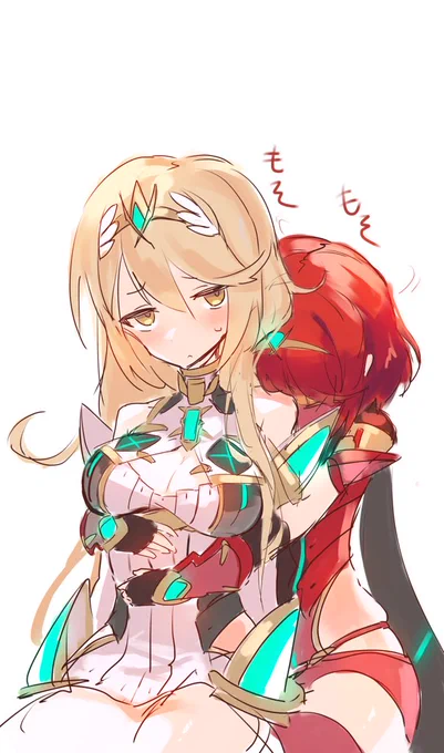 突然ホムラが甘えて来たが満更でもないヒカリちゃん #ゼノブレイド2 
