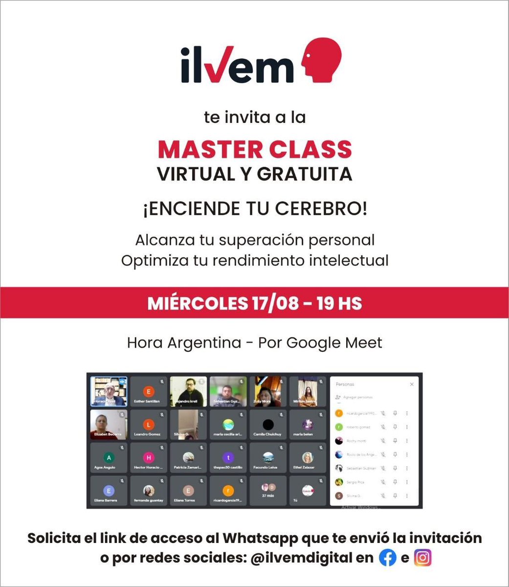 IlvemDigital's tweet image. No te pierdas la oportunidad de comenzar tu camino hacia tu superación personal, académica y profesional !! Mide tu rendimiento intelectual y observa demostraciones sobre lo que tu cerebro es capaz de hacer!!