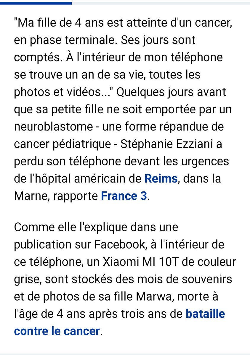 ALDOUZET's tweet photo. On fait tourner pour aider cette mère 🙏 
Région de Reims... Je relaie sur tous mes réseaux
Je compte sur vous
Article from @BFMTV https://t.co/LtBfOJ4nkQ