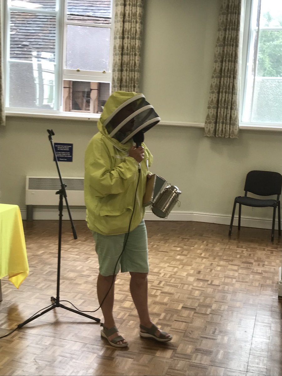 LangtonRay's tweet photo. Alison ⁦@AlisonsBeeClass⁩ dressed for action ⁦@MacularSociety⁩ Shrewsbury https://t.co/UEAZbS6dR5