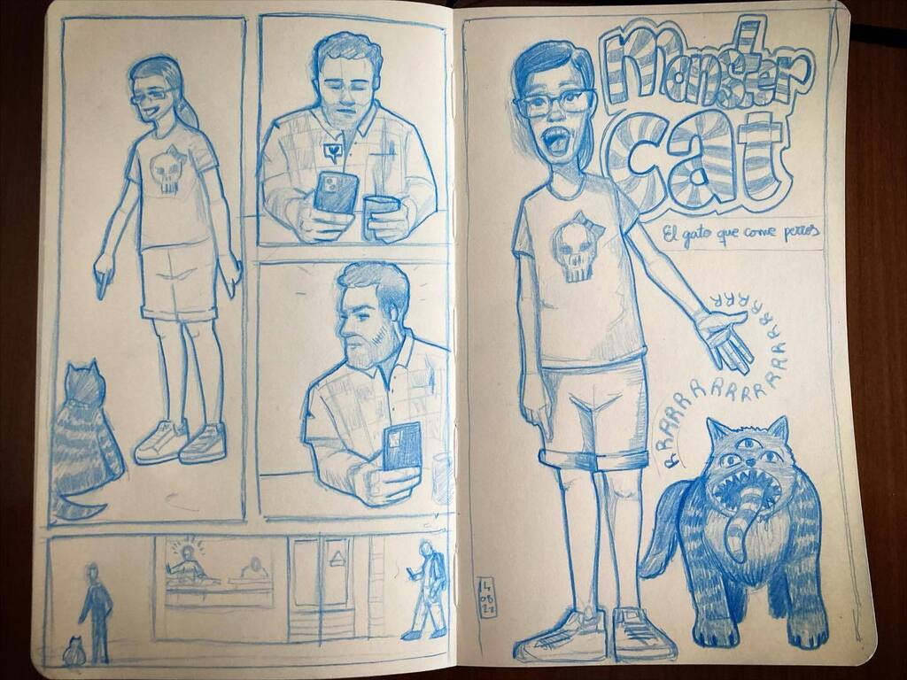 Improvisando viñetas mientras espero. 
•
•
•
#lureka #sketch #draw #sketchbook #illustrator #instaart #painting #instaartist #digitalart  #sketching #イラスト #graphics #artistic #일러스트 #drawings instagr.am/p/ChR0yrxKa0O/