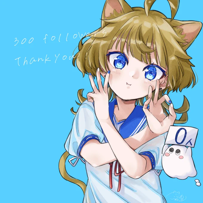 遅くなりすみません!!改めてフォロワーさん300人突破本当にありがとうございます!!!これからも頑張りますので、温かく見守ってください#フォロワー10万人以下の絵師が力作を投稿してたくさんのフォローを貰うタグ #絵描きさんと繋がりたい 