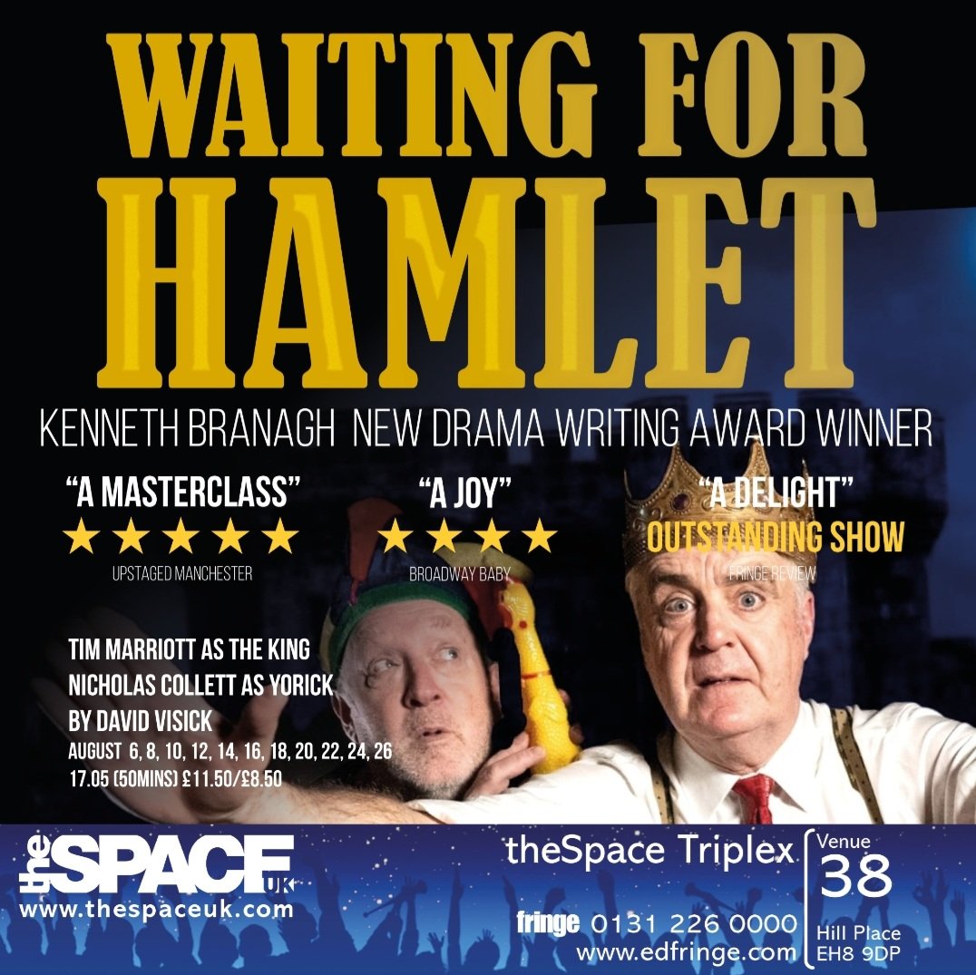 A total joy watching #WaitingForHamlet with <a href="/Guv47/">Tim Marriott</a> &amp; <a href="/nikolakolai/">Nicholas Collett</a>. Slick pace, perfect timing &amp; no need for you to know the original play of Hamlet. Winner of the #KennethBranaghNewWrittingAward with outstanding reviews <a href="/theSpaceUK/">theSpaceUK</a> ulternate days. Don't miss it #EdFringe2022
