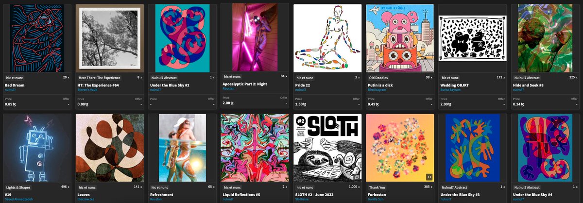 Mortsea_Gallery's tweet photo. Check out my collection ... Maybe you will find something you like and make me and the artist happy ๐
https://t.co/ZEEaQ2B83p
#hicetnunc #henart #CleanNFT #objkt #objktnft #objktcom #tezosart #teia #teiaart #tezosnfts https://t.co/HcrBuo7lwi
