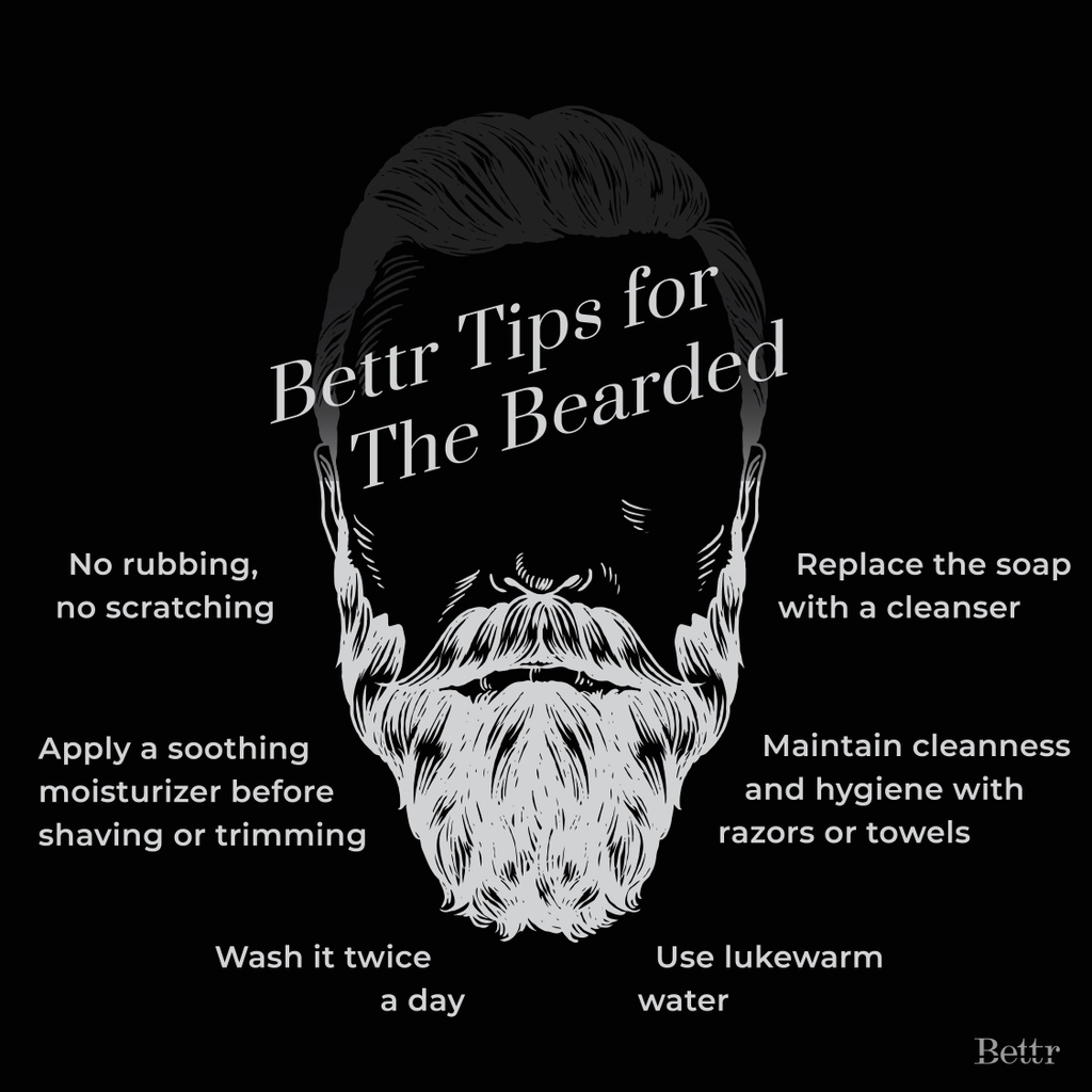 BettrOfficial's tweet photo. Lessen your skin issues by not touching that classy beard of yours, since you might spread germs and dirt from your hands to your face. 
Don't forget your beard oil &amp; 3-in-1 Bettr Skincare routine to keep it smooth &amp; itch-free. 🖤 https://t.co/ReFyJQfN6a