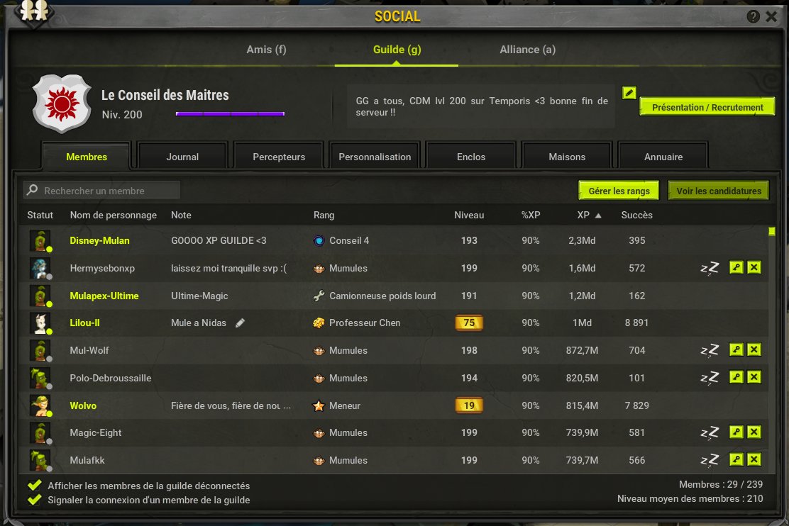 MagicUsh's tweet photo. Voila, un sacré objectif Temporis de validé avec la guilde Le Conseil Des Maitres!
Première guilde a up niveau 200 sur un serveur Temporis.
Un grand merci a toutes les personnes qui ont participé !🥰😀
@Lilouwak @Mibest_Rs @hermyse @WolvoRaval @OlympAres . https://t.co/SCspbZiBlp
