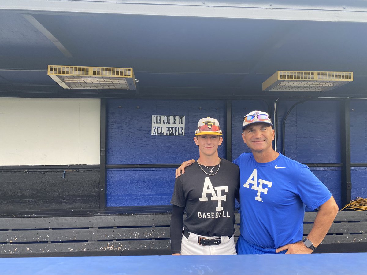 Aviatoraidan's tweet photo. I had an amazing and life changing experience at the United States Air Force Academy. I would like the thank Coach Kaz and the rest of the coaching staff for the great opportunity. @KazUSAFA @jimbrorace @CoachForrest14 @AF_Baseball #FFW 
@JordanHSBaseba1 @5StarHTX @FiveStarPB https://t.co/AQj8gHwEpv