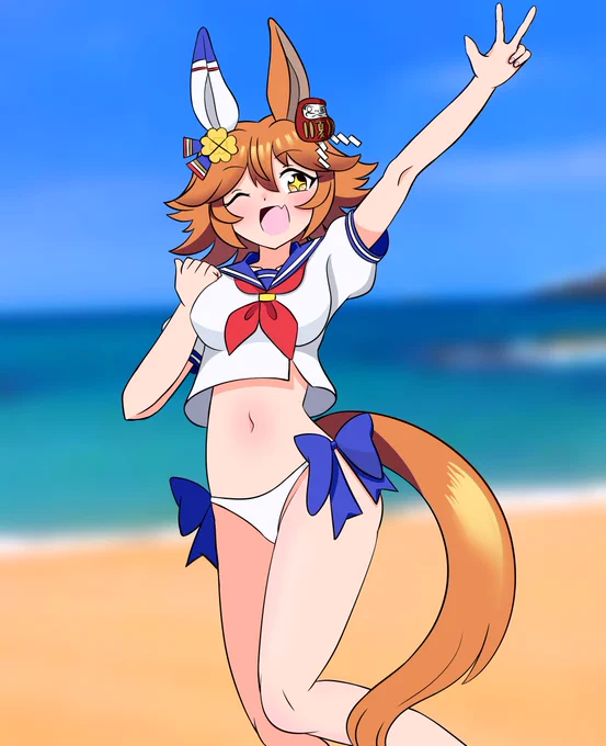 #ウマ娘 セーラー水着フクキタルちゃん 