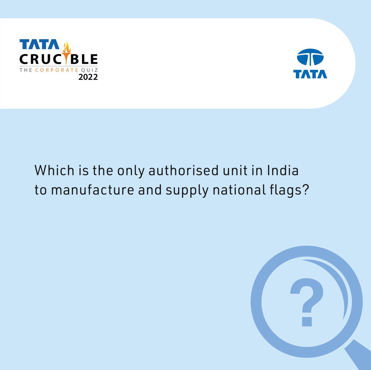 If you can guess the name, do share your answers in the comment section below!  #TataCrucibleCorporateQuiz2022

#TataCrucible #HappyIndependenceDay #IndependenceDay #HappyIndependenceDay2022 #Independence #quiztime #gk #gkquiz #trivia #quizzes #facts #knowledge #generalknowledge