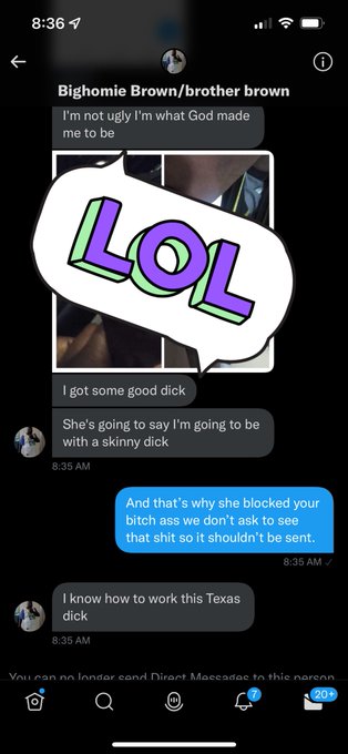 And y&rsquo;all wonder why you get blocked, this app is full of stupid I swear. (I saved y&rsquo;all from the dick