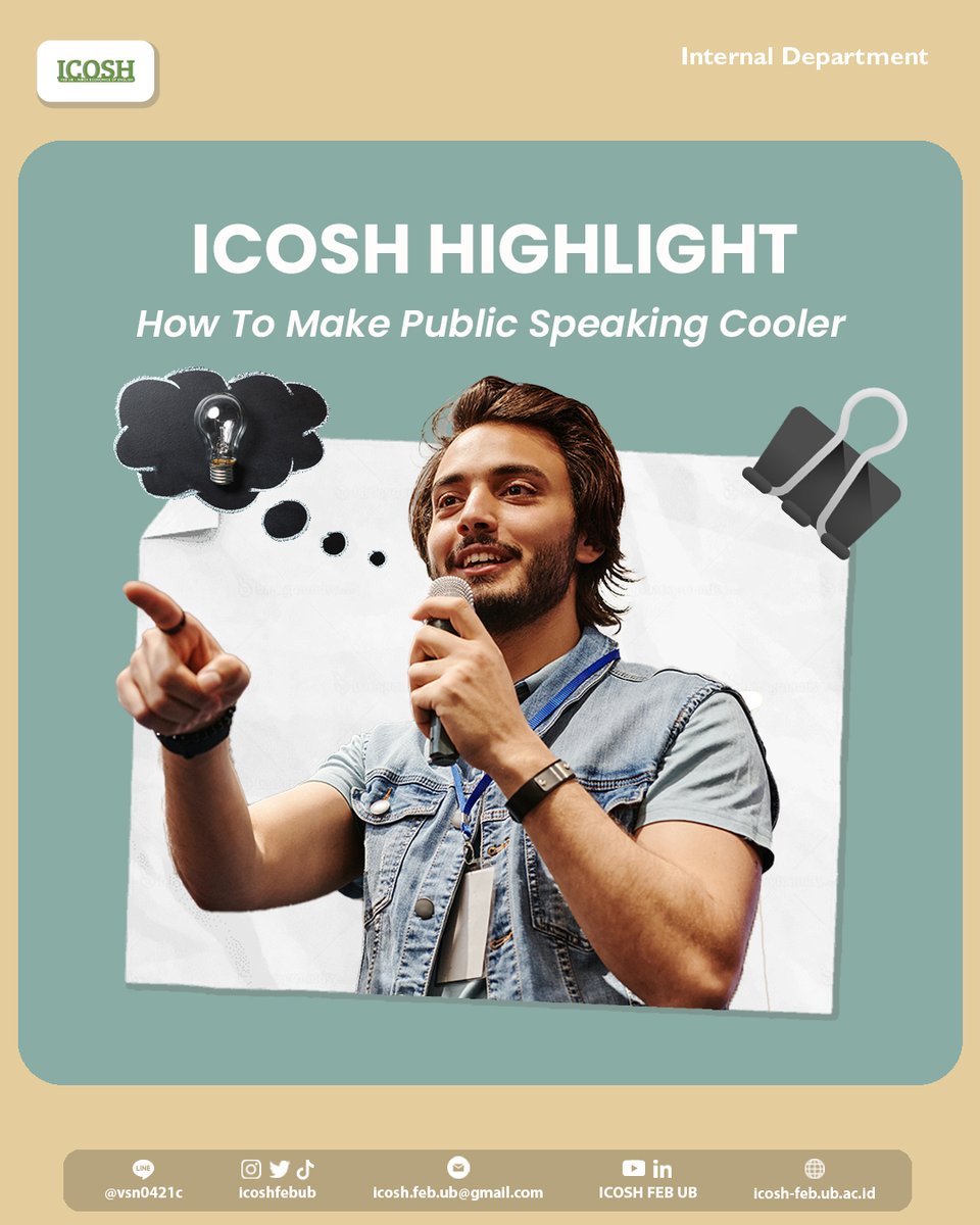 ICOSHFEBUB's tweet photo. [3 TIPS TO GIVE A GREAT SPEECH]

Hello, #ICOSHFAMS👋 

In order to make our speech becomes interesting, there are some tips that can we do so that the audience can be interested. https://t.co/Gi7dbWpFot