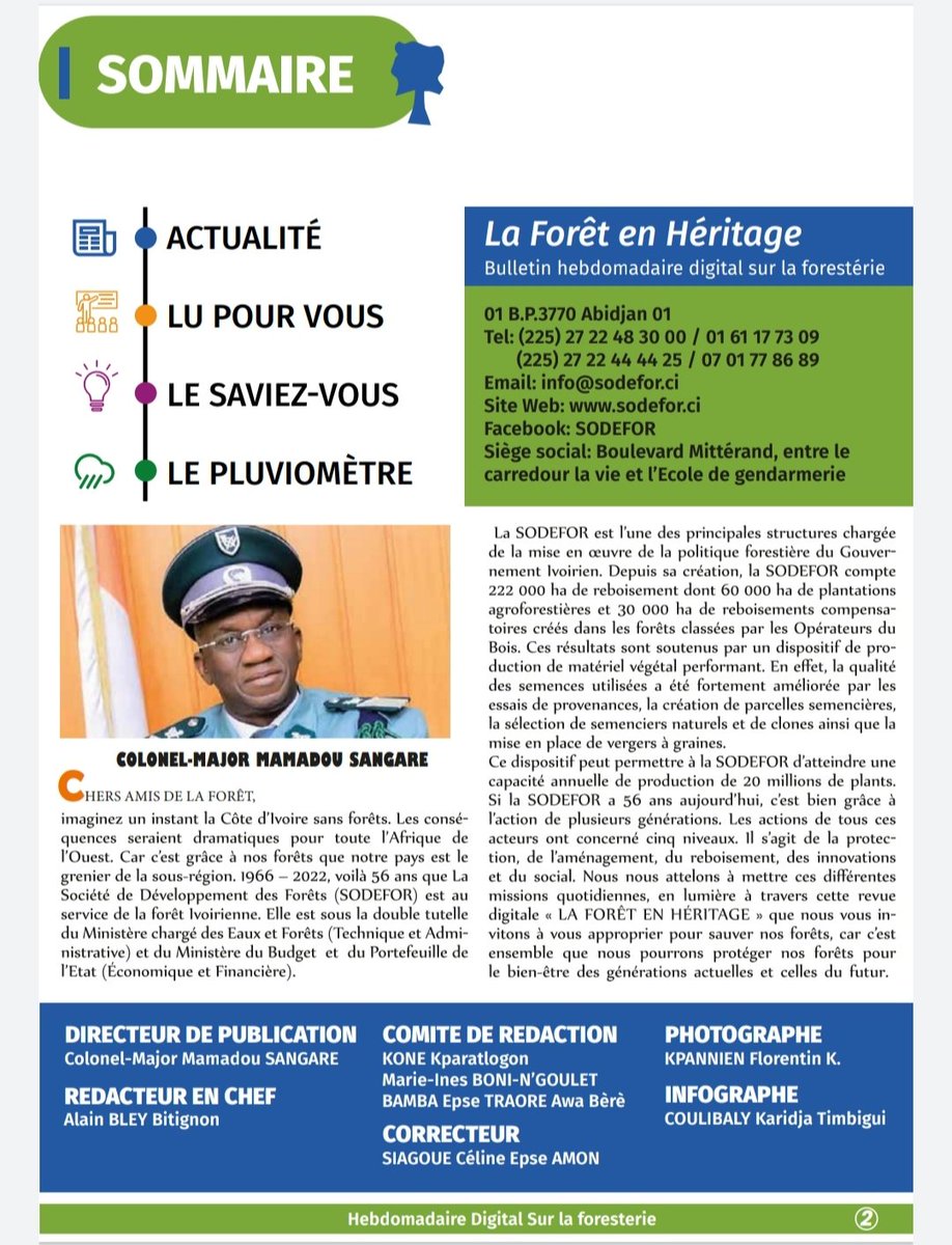 SODEFOR22's tweet image. La @SODEFOR22 un partenaire sûr pour la restauration et la préservation des forêts et la lutte la désertification. Avec 1 Centre de semences forestières certifiées et 2 centres de bouturage et une expertise acquise en 56 ans. @FondationYes @FAOCotedIvoire @sgaiji @dimbobin
