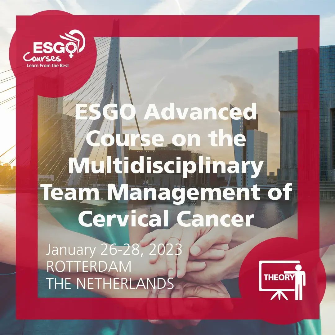 ESGO_society's tweet photo. The ESGO Adv Course in Multidisciplinary Team Mgmt of Cervical Cancer will offer teams of gynae oncologists &amp; radiation oncologists an overview of the evidence-based theory combined w live transmission of surgery &amp; demonstration of brachytherapy skills. 👉https://t.co/gR0xUwIhV7 https://t.co/snT5lCc7HU