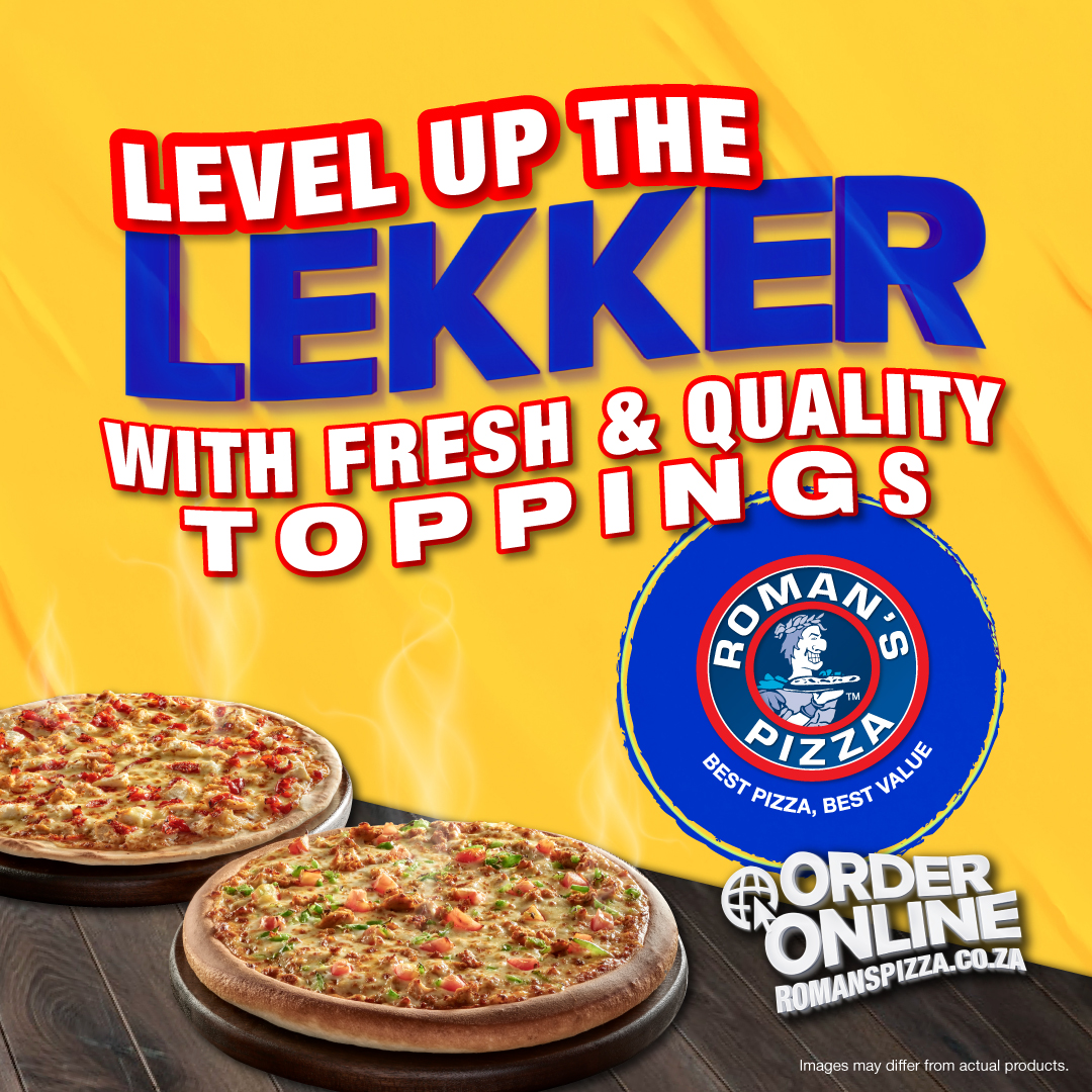 Roman's Pizza on Twitter "Level up the LEKKER with a wide range of extra topping options