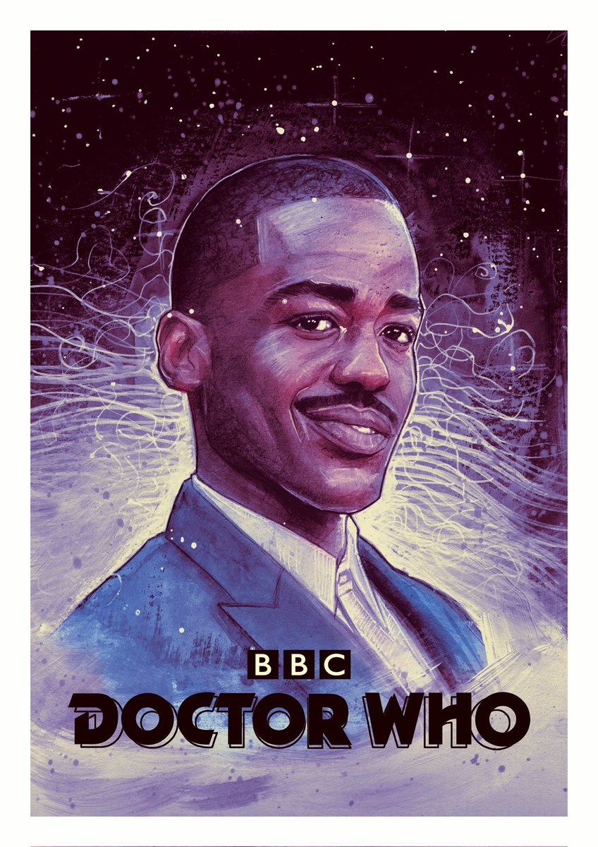 @NcutiGatwa the new @bbcdoctorwho. Painted with inks pencil and posca on gesso with digital colours.

@russelldavies63 #ncutigatwa #doctorwho #russeltdavies #ryangosling #bbc #portrait #portraitartist #portraitartistoftheweek #sheffield #sheffieldartist