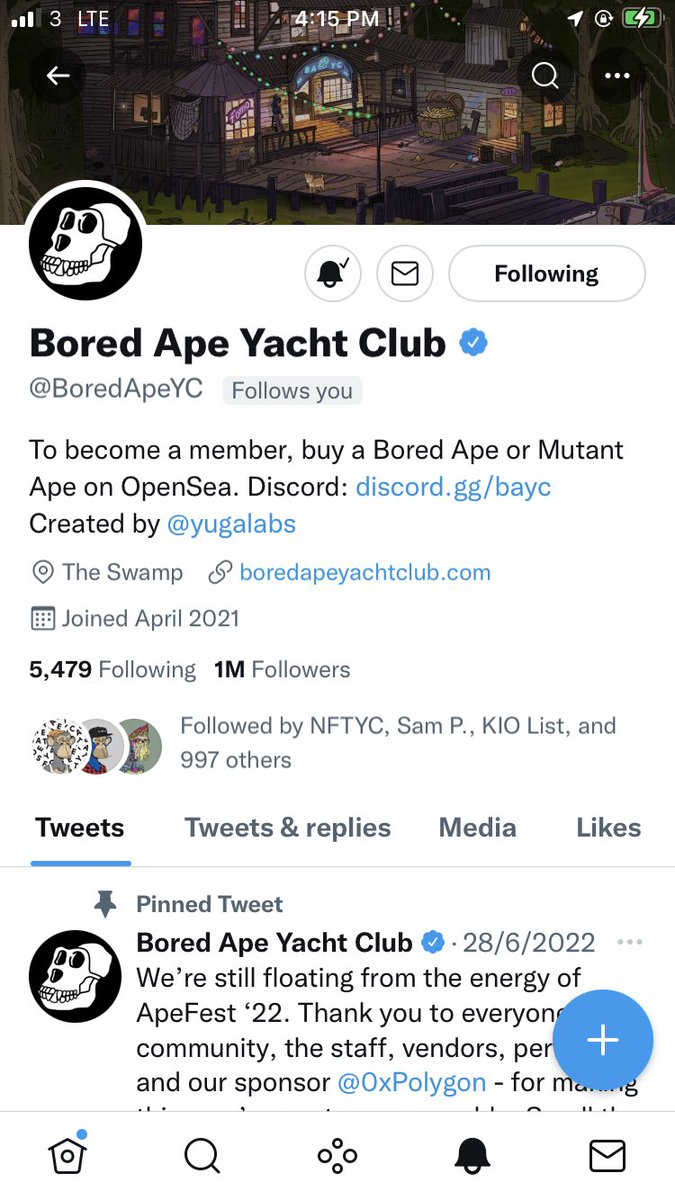 maggie6123's tweet photo. Congratulations on 1M followers!!!Yeah!!!!!🥳🥳🥳  

@BoredApeYC @yugalabs #BAYC #MAYC #NFTs  #1M https://t.co/P1tfAFGMFz