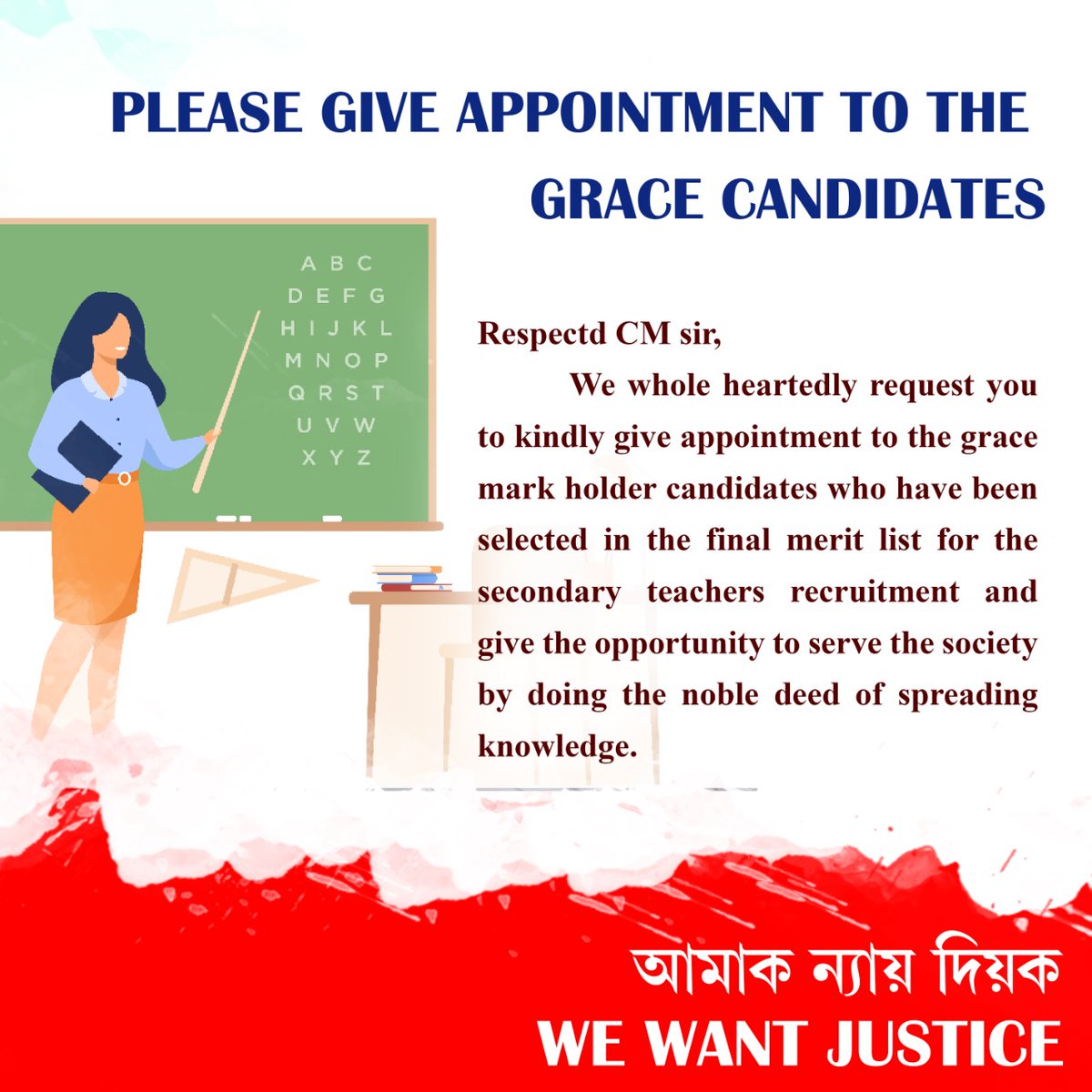 Ani45993823's tweet photo. @himantabiswa JAI HIND!🇮🇳
Sir please 🙏 give appointment to the GRACE WITHHELD CANDIDATES 🙏 https://t.co/PmFqgWaaDE