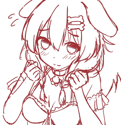 ホロライブサマー描いてる 