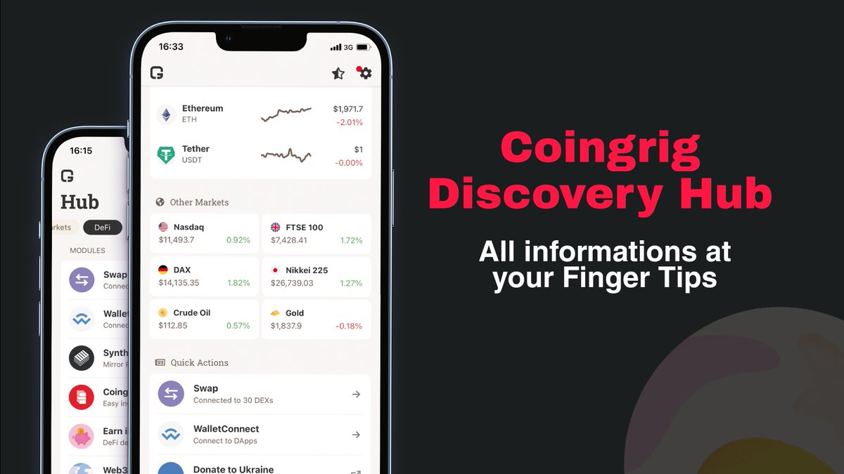 coingrig's tweet photo. Start the New Week with #Coingrig "Discovery Hub". This is a special feature with a simple layout to facilitate the use of the application for all users.

#cryptos #cryptpcurrencies #app #hub 

Learn more and Download on Both iOS and Android 👇
https://t.co/XMEFjTOEmR https://t.co/LGwXNCVQUV