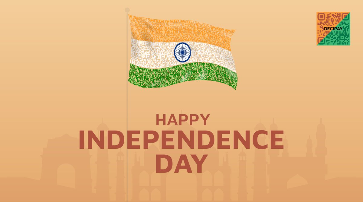 decipayservice's tweet photo. Freedom is never given, it is won
Happy 75th Independence Day🤍✨

Vande Mataram🇮🇳

#IndependenceDay #75thIndependenceDay #India #QRCode #Fintech #DigitalIndia #DecipayServices https://t.co/xixDR5rvv9