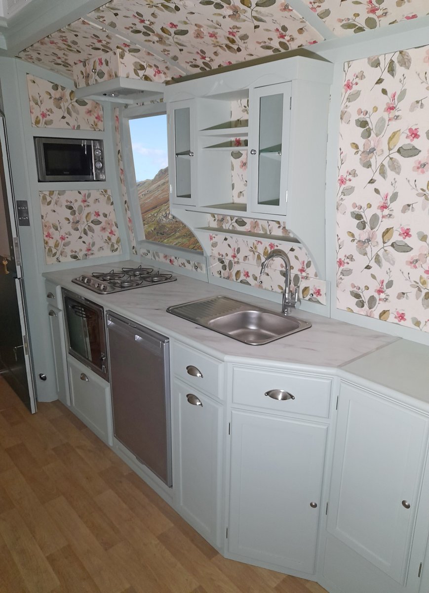 View of kitchen area throughout our models. All hand built from lightweight natural materials to client specification.

#MadeInBritain #heritagecaravans #caravans #touringcaravans #UKmfg #vintage