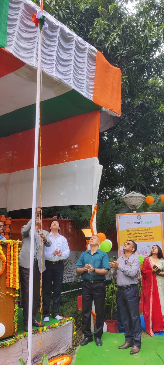 GeologyIndia's tweet photo. Geological Survey of India, the premier Geo-scientific Research organisation, celebrated 76th Anniversary of Indian Independence with enthusiasm and gaiety at the Central Headquarters in Kolkata by hoisting the tricolour.
#AzadiKaAmritMahotsav
#HarGharTiranga
#GSI https://t.co/BsU84zUW7P