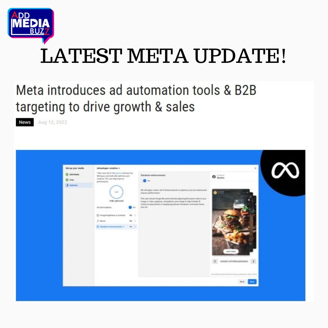 The latest Meta Update introduces tools that enables advertisers and B2B marketers with resources that blosters objectives like growth and sales. #Metaupdates #Meta  #AMB #AMBUpdates #AddMediaBuzz