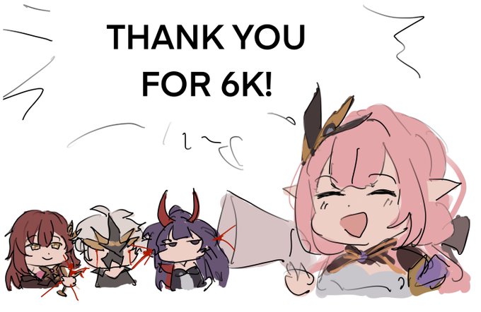 hi, I wanted to say thanks to you all for 6k! As thanks, I'll be taking some drawing requests until end of august (I'll be busy with school after this)  