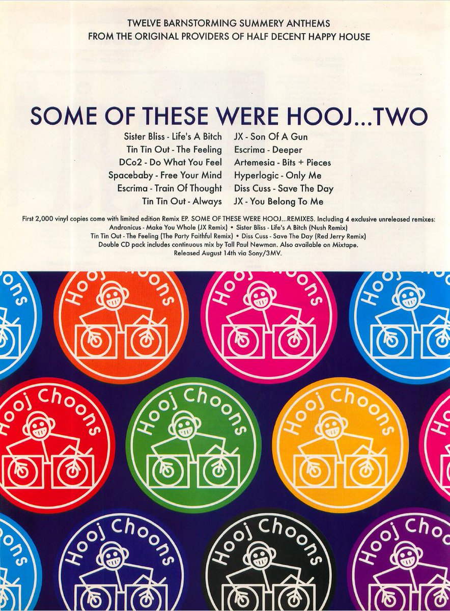 Real classic anthems from 1995! Who remembers these iconic <a href="/HoojChoons/">Hooj Choons</a> records? ❤️

#hoojchoons #danceanthems #memorymonday #summeranthems