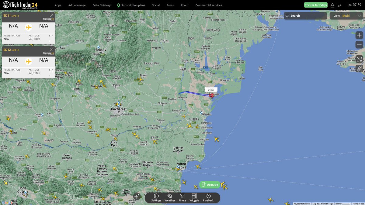 AIYeyENGDdJkjTr's tweet photo. Aug 15, 2022
#Comuna Giurgeni #Județul Tulcea
#ED11 / #AXE11 AE5827 N/A Unknow Aircraft
#ED12 / #AXE12 AE55FE N/A Unknow Aircraft
Aerial Refueling Support
#Morón Air Base #Romania
#CASA20 #AE0659 USAF KC-135T Stratotanker https://t.co/Uft8SIhEzB
