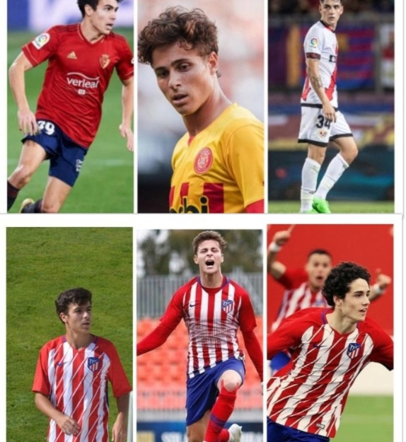 rombovich's tweet photo. Gustavo, Ricardo, Rodrigo, Sergio, Manu and Victor.

Ricardo Sanchez (2000), Rodrigo Riquelme (2000)
Manu Sanchez (2000), Gustavo Assuncao (2000), Victor Mollejo (2001), Sergio Camello (2001). https://t.co/xT4N2649lg