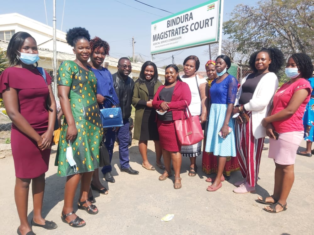 YoungWomenInst's tweet photo. Court Update:3 IYWD team members who were  remanded to 15/08/22 on 15/07/22 by the #BinduraMagistrateCourt following their arrest on trumped up charges have been set to separately appear for trial on 24 &amp; 29/08/2022. @glanyline @ZLHRLawyers @kmunemo https://t.co/BIoEgRMkF6
