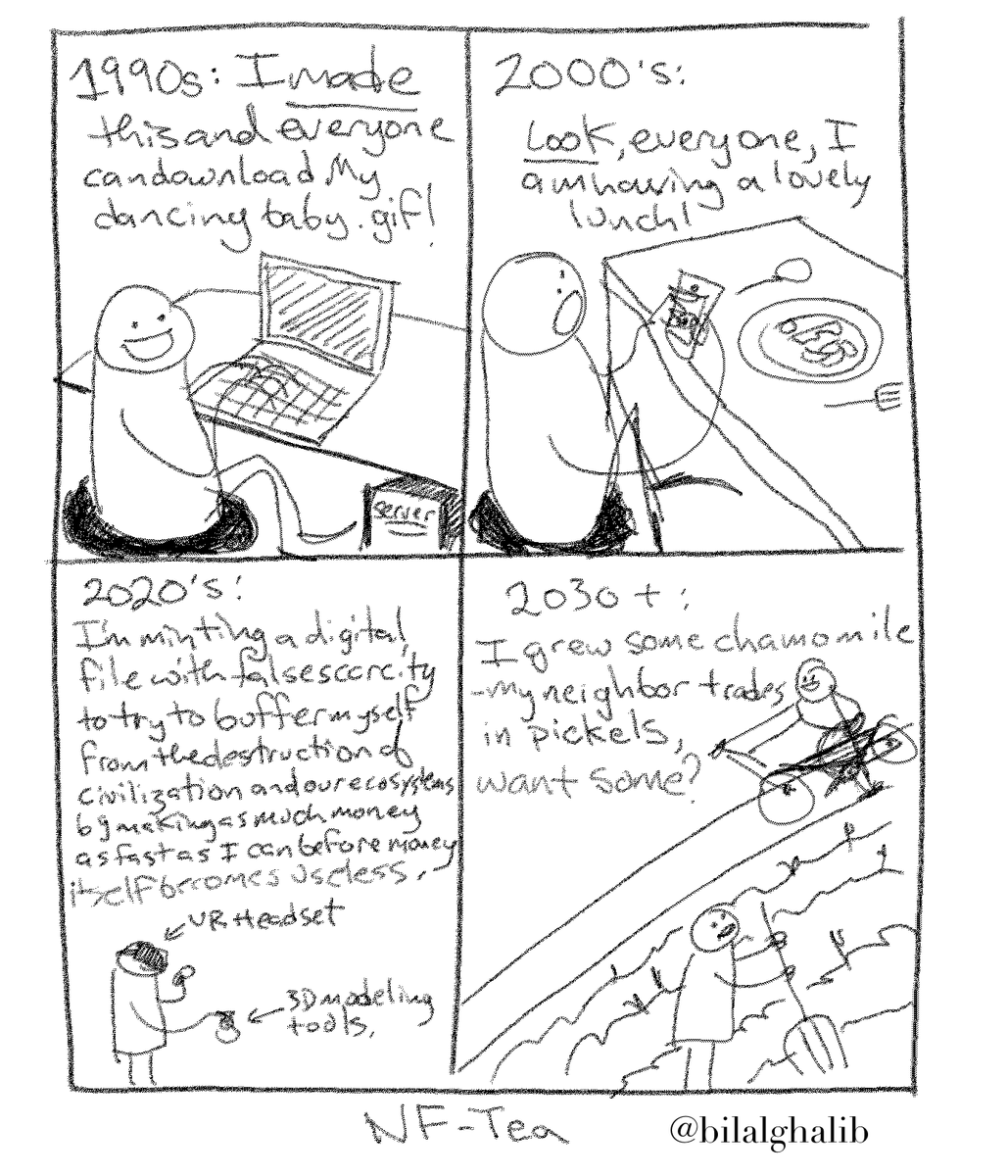 bilalghalib's tweet photo. Technological progress goes "boink"! #NFT #Crypto #food #iusedtolikethefuture #comic #art #do100things #5/100 https://t.co/4ekiTrF2I5