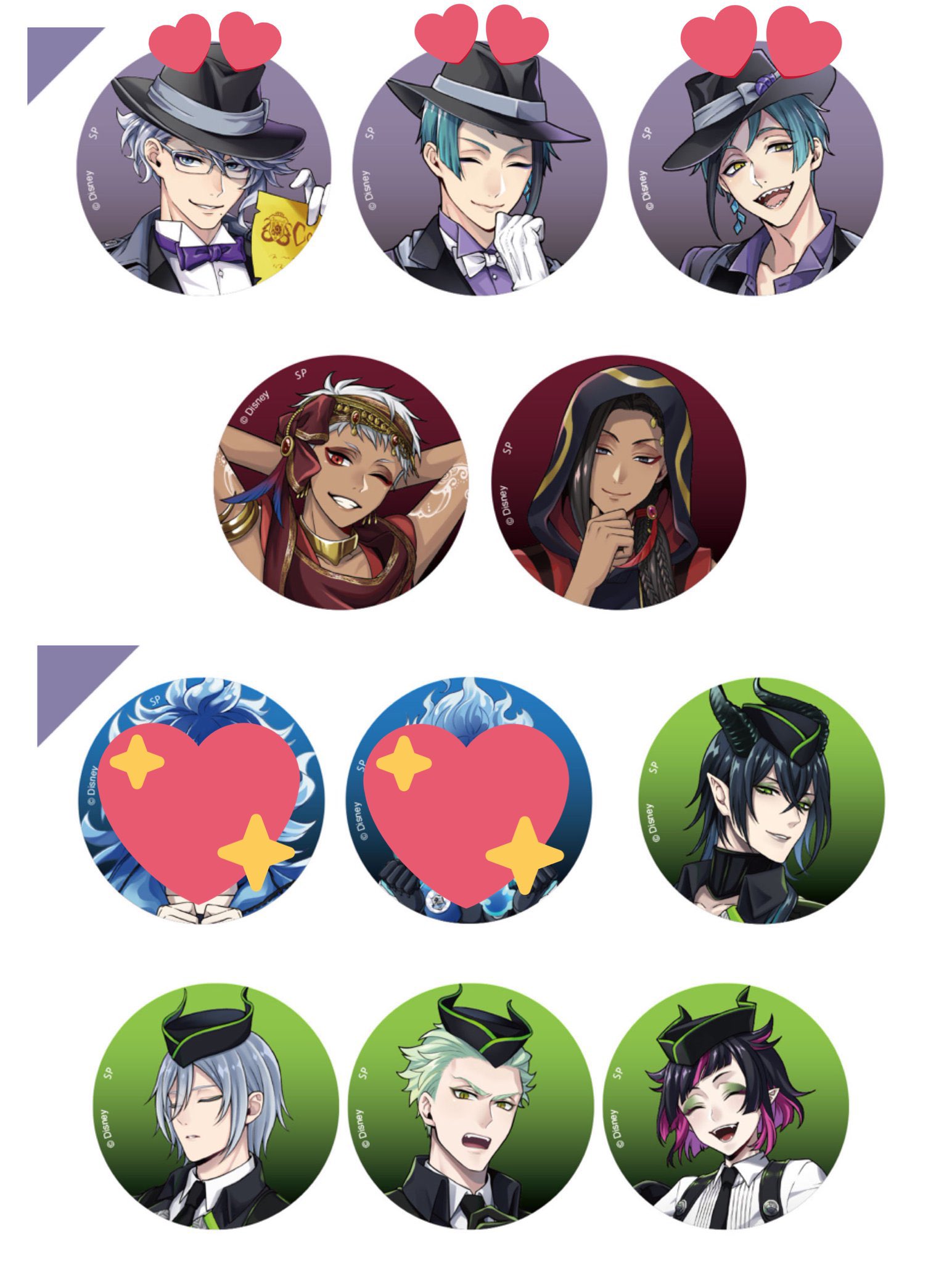 ツイステッドワンダーランド コミケ ブラインド 缶バッジ LINEアート