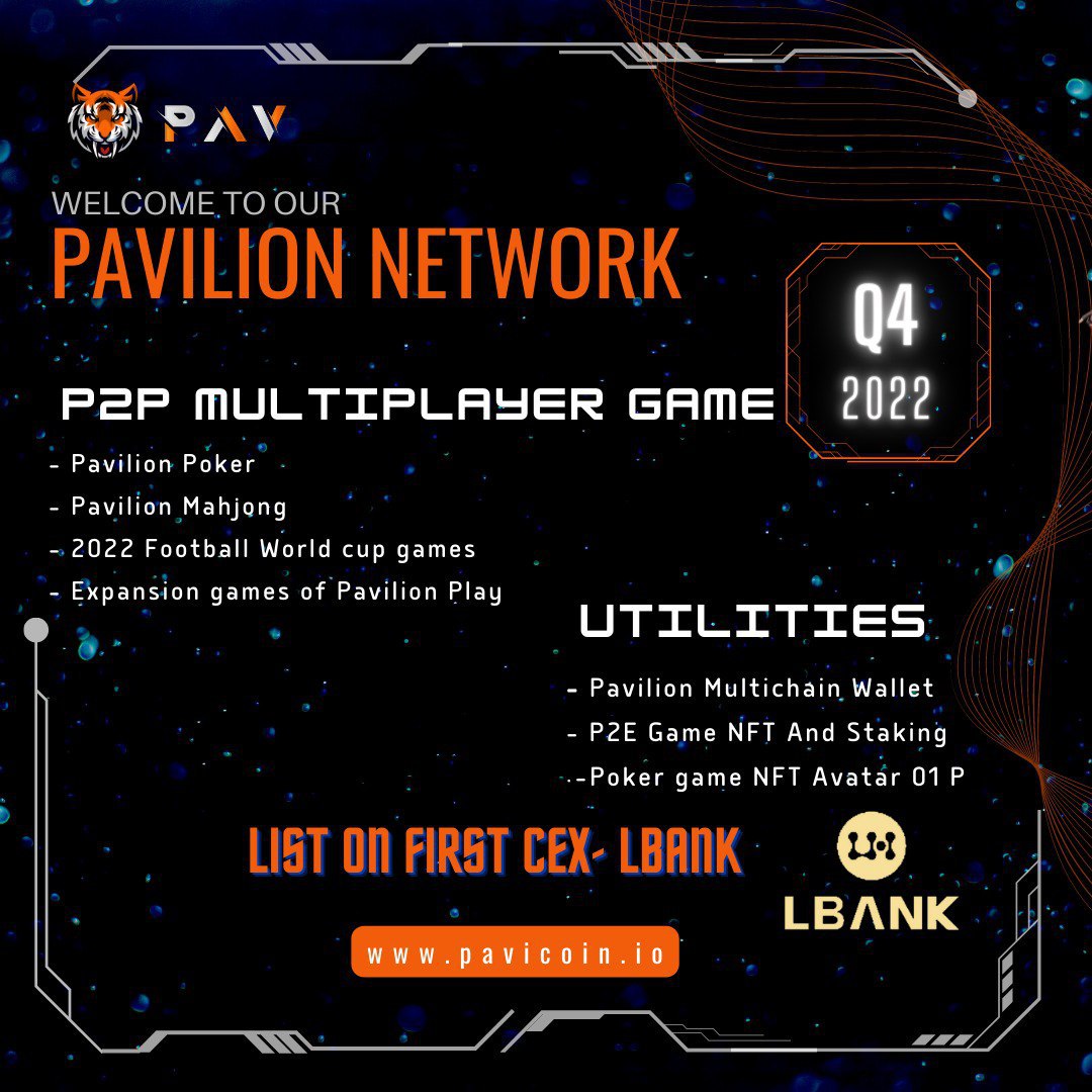 pavcoin's tweet photo. Pavilion Roadmap 
Website: https://t.co/9CMW17DG5z
Telegram Group: https://t.co/jNTChC9hfS
Telegram Channel: https://t.co/xQvzXCB2fb
Youtube: https://t.co/si14UAuRtv
IG: https://t.co/kulcyeMf37
Facebook: https://t.co/SYQkuyUK6J
$PAV #nft #Pavicoin #PavilionNetwork https://t.co/pp14JmUfhh