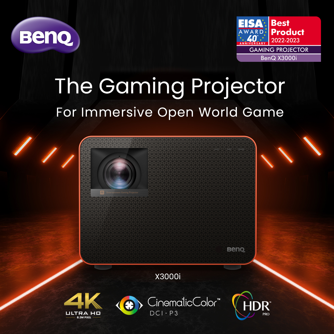 WOW! BenQ X3000i 4K Gaming Projector wins an EISA Best Product award with worldwide recognition 🔥🎮 

It is the most powerful gaming projector in the market 👀💥

Now available to buy in our QShop ⚡
 benqurl.biz/3b91B5r

#Gaming #BenQ #GameOnBenQProjector