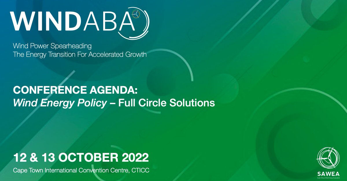 WINDABA_ZA's tweet photo. How can the wind industry contribute to Full Circle Solutions?

Join us at Windaba 2022 to hear from sector leaders about what we must understand and actions to be implemented in line with the EPRS regulations.

#windaba2022 #sustainablewind  #sawea  #southafrica  #windforchange https://t.co/c6pwdD3dcE