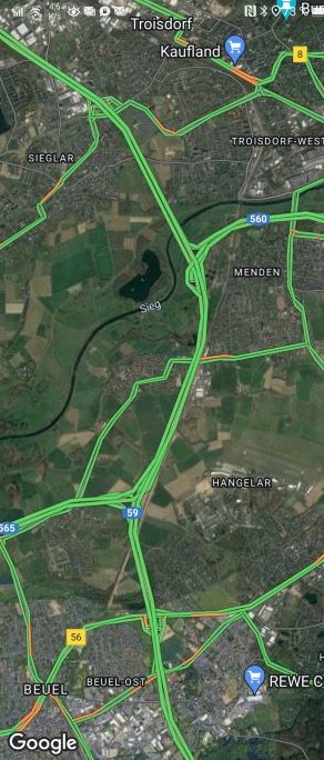 MaximilianeGold's tweet photo. @A565Autobahn Wozu so massive Erweiterung der A59 #Sanktaugustin #Bonn @gabonn ?? Gerade wieder kaum Autos auf der 6 Spurigen Autobahn A59, wozu auf 10 Spuren erweitern? Armes #Hangelar #Geislar #Menden #Meindorf @ElisabethWinke4 @sebast_hartmann @n_roettgen @NicoleWestig @okraussnrw @gebauer https://t.co/dvlyu3nPbd