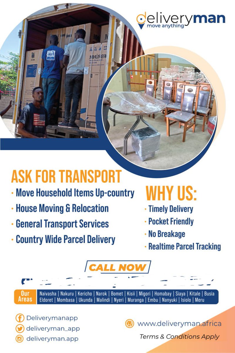 deliveryman_app's tweet photo. We are voted the best moving company in 2021 #Kisumu #Eldoret #RailaOdinga #RailaTheFifth #Itumbi #paulinenjoroge #kikuyu #luonyanza #wetangula #kenyaelections2022 #setholale #form3c https://t.co/Ixcd7TayYv