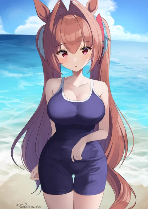 水着ダスカを描きました #ウマ娘プリティーダービー #ウマ娘 