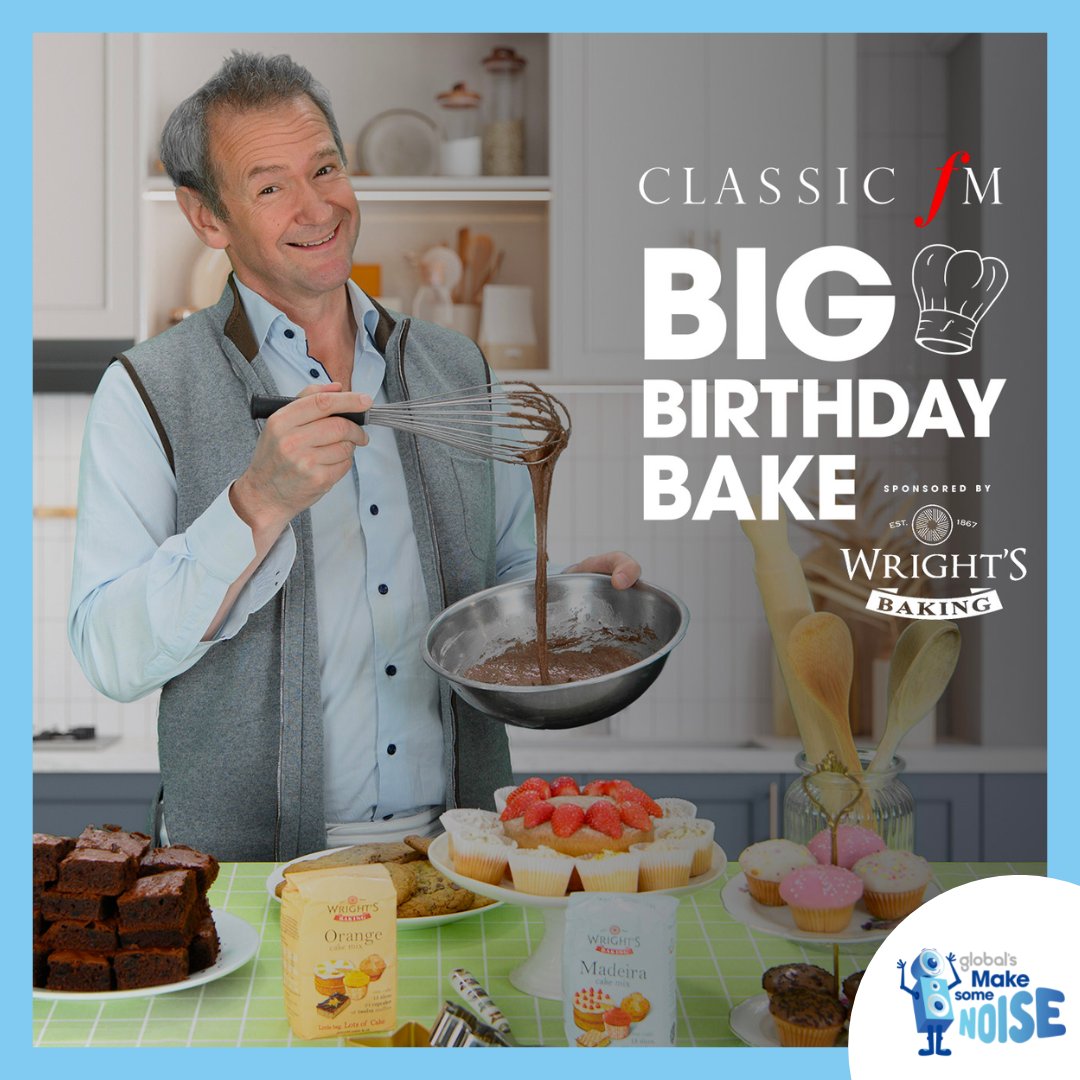 makenoise's tweet photo. Join @ClassicFM’s Big Birthday Bake, proudly supported by @Wrightsbaking! 🎂

Whether you want to organise a coffee and cake morning or just want to try out a new recipe and donate, there are just so many ways to get involved and raise money for Global's Make Some Noise ❤️ https://t.co/YbUmYuO9fI