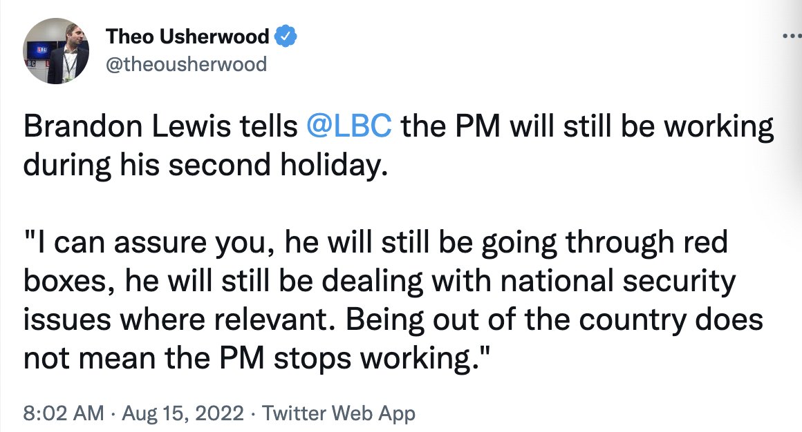 AdamBienkov's tweet photo. Boris Johnson on when it is and isn't okay for people to work remotely. https://t.co/zjv3KBH7ei