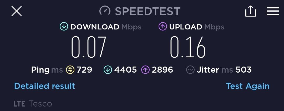 cococoady's tweet photo. @tescomobileire how poor are your speeds???? https://t.co/L3mYNRxJxw